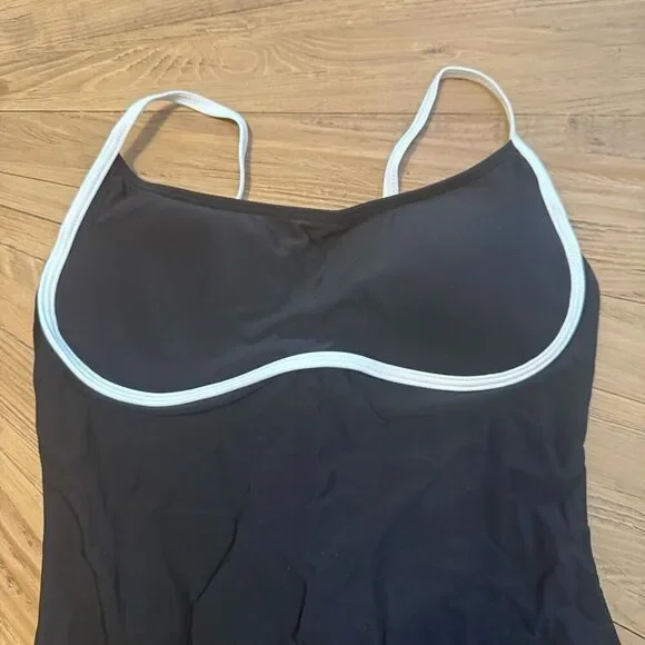 Davi one piece swimsuit black with white straps size small - Picture 3 of 7